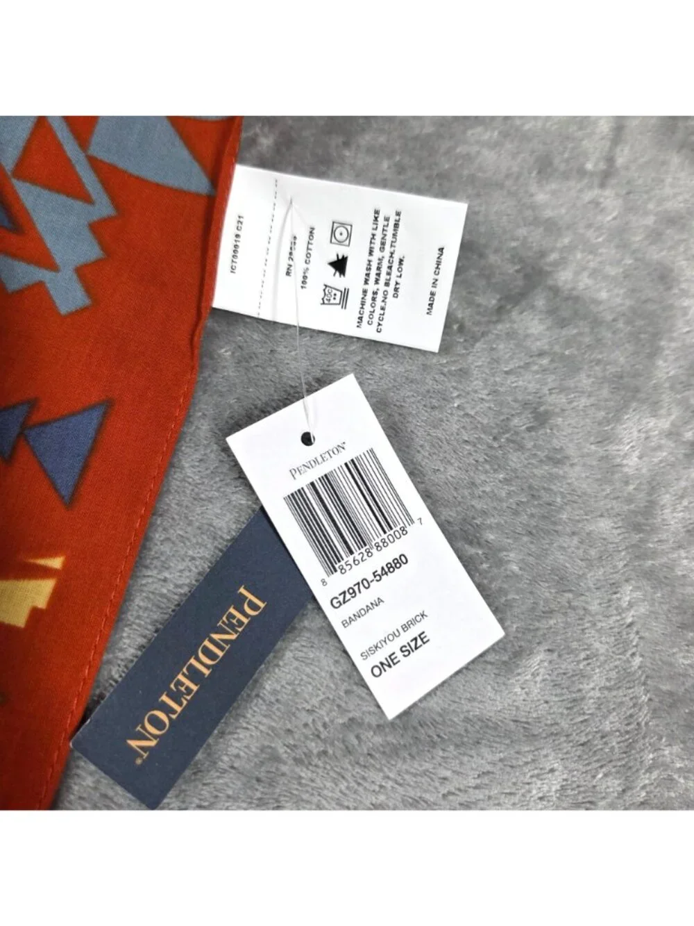 Pendleton Bandana Siskiyou Brick Red Handkerchief Scarf Aztec Southwestern NEW